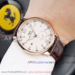 Perfect Replica IWC Pilot's White Face Rose Gold Case 40mm Watch 